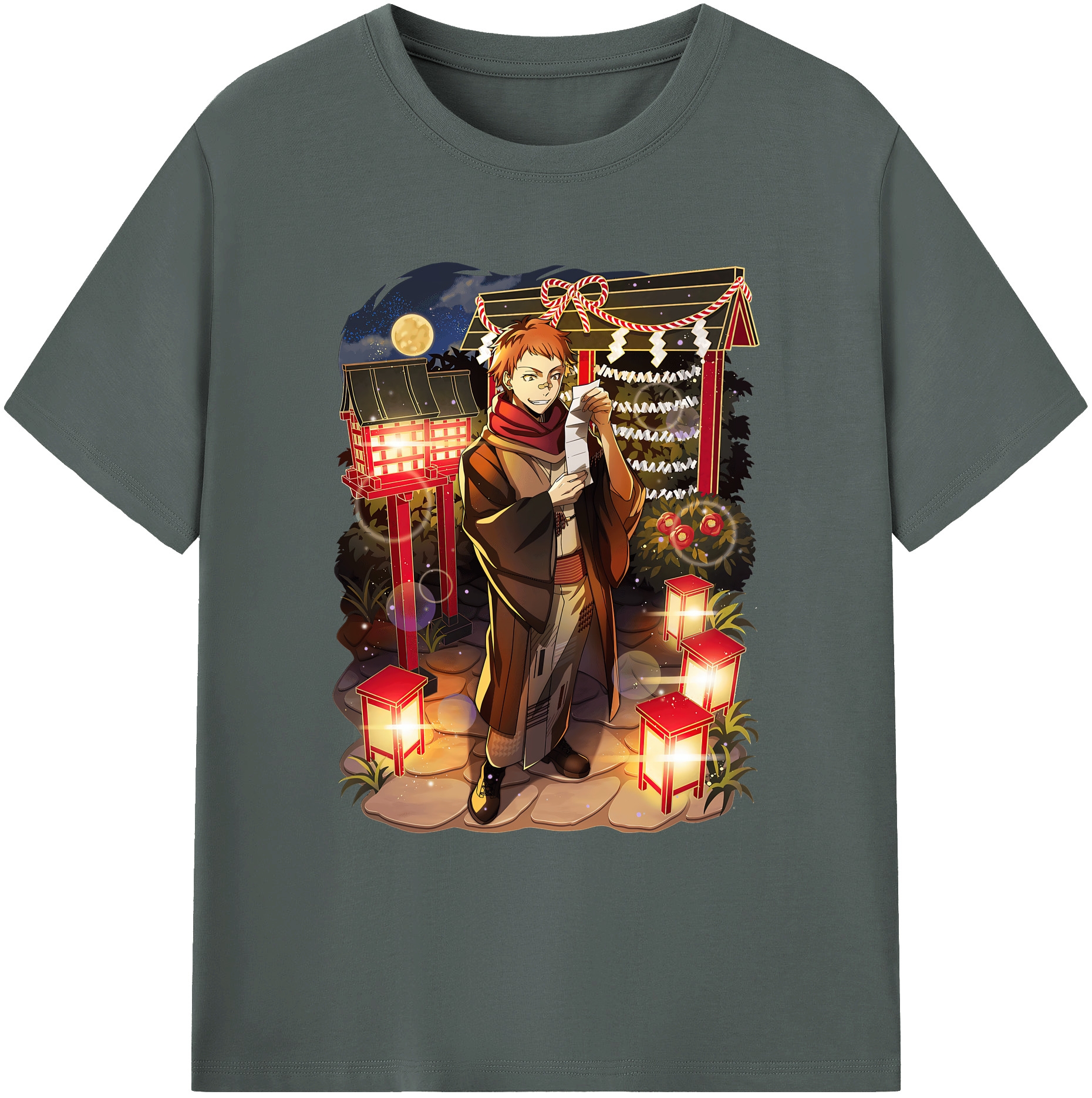 （画像用） 文豪ストレイドッグス Bungo Stray Dogs 綿100％ メンズ半袖Tシャツ｜肌触りやわらか＆通気性